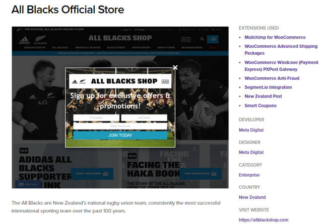 woocommerce example all blacks