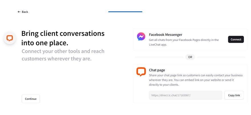 Screenshot of Squarespace's LiveChat extension
