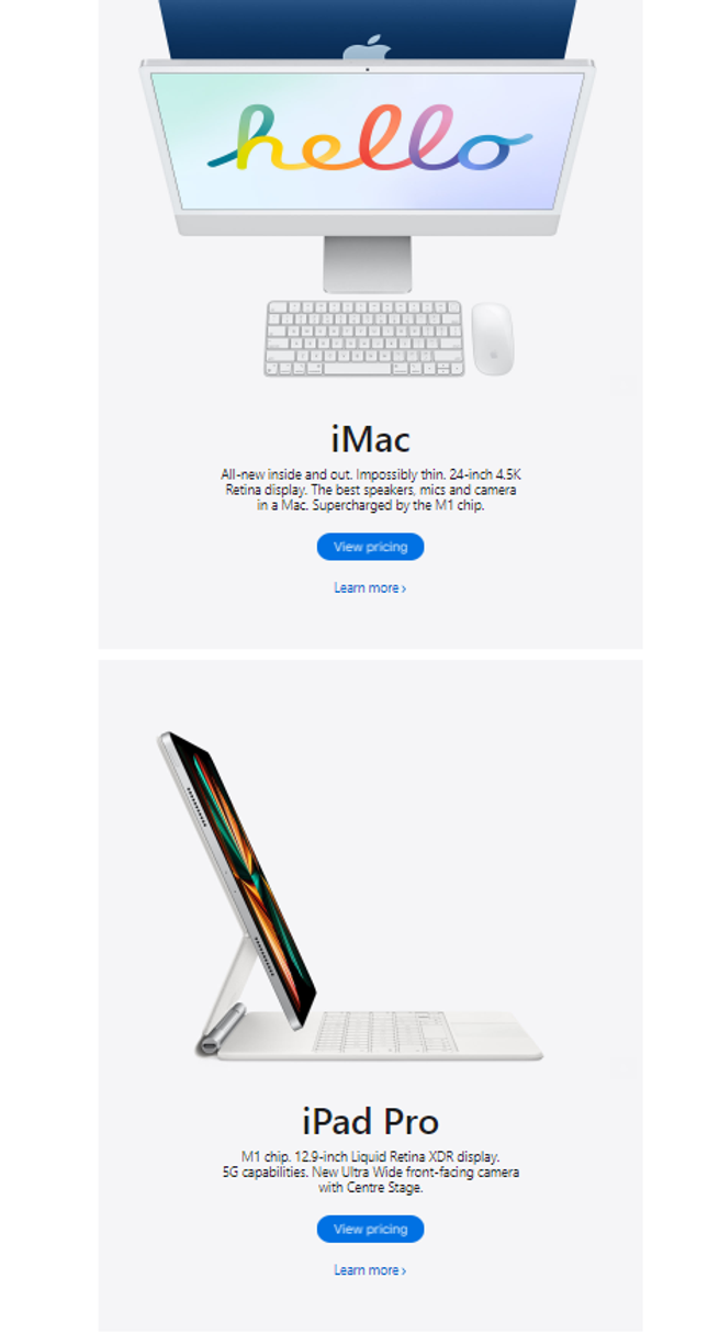 Apple Email Example