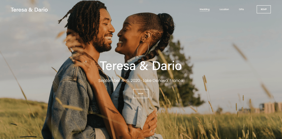 best squarespace template weddings dario