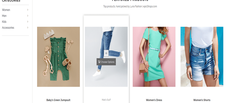 bigcommerce fashion luna warm featured products