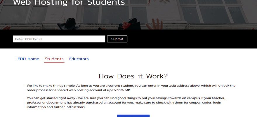 inmotion student hosting student discount