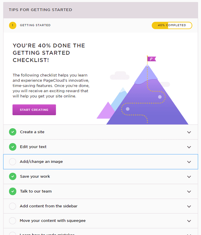 PageCloud site completion checklist