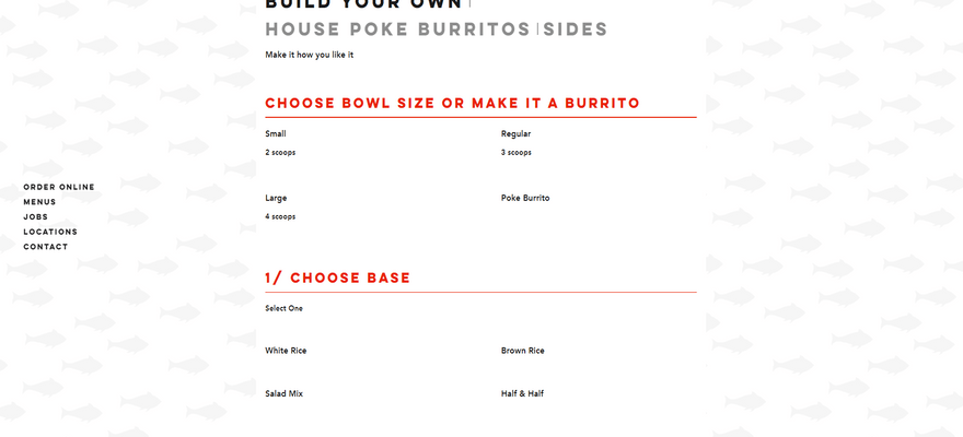 Poke Bowls Menu