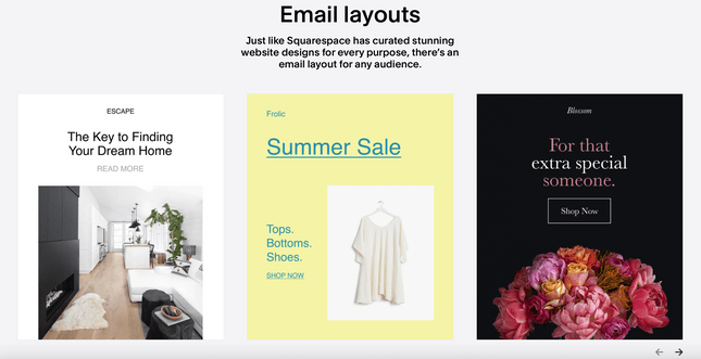 Squarespace email templates