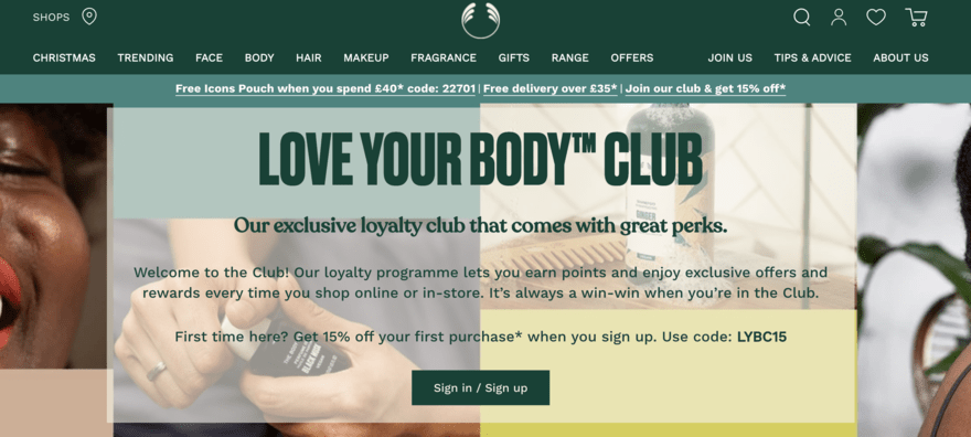 The Body Shop’s Love Your Body Club