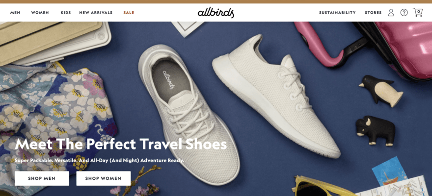 Allbirds website