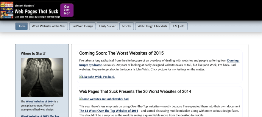 Websites that suck