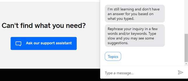 square support with live chat text messgaing