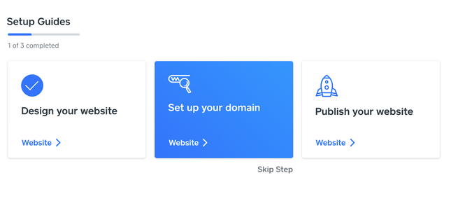 square setup guides, showing three options with one tin the middle highlighted blue