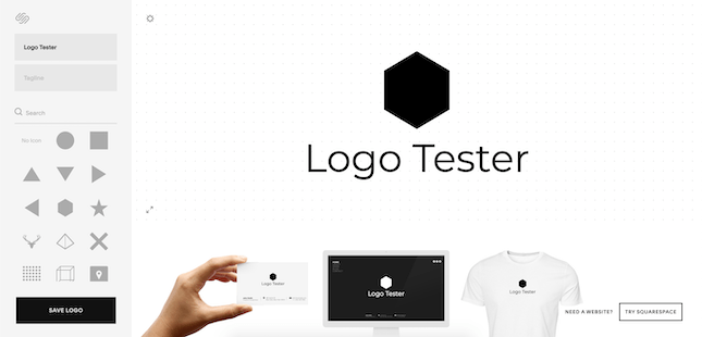 Squarespace Logo Maker Interface
