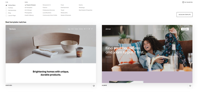 Squarespace Templates