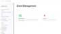 Webflow's event management tools and a brief description of them
