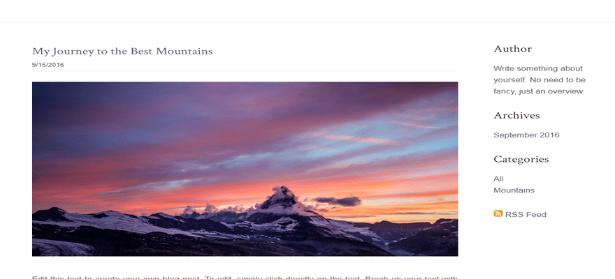 weebly portfolio theme js photography blog