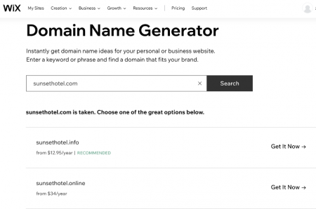 Wix_domain_name_generator