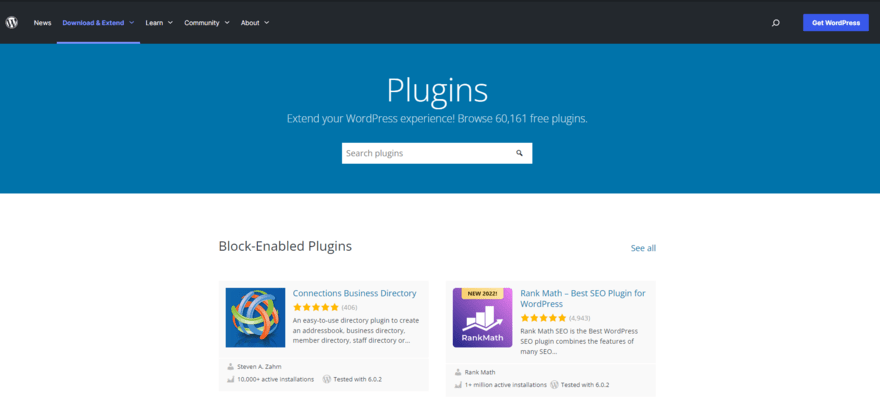 WordPress plugin library